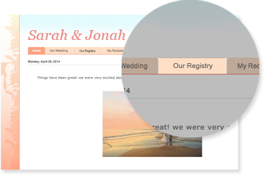 Create a web page tab on your registry.