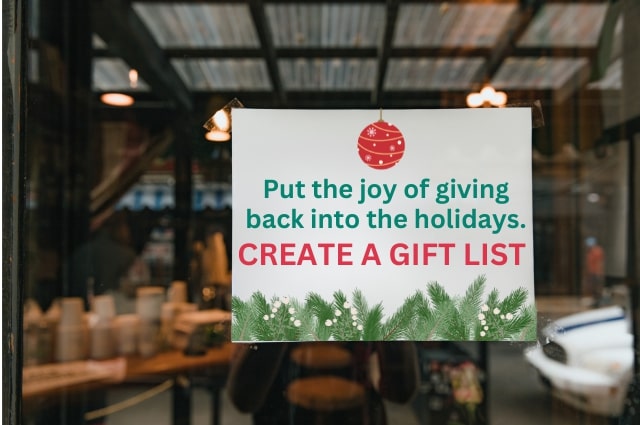 create a gift list