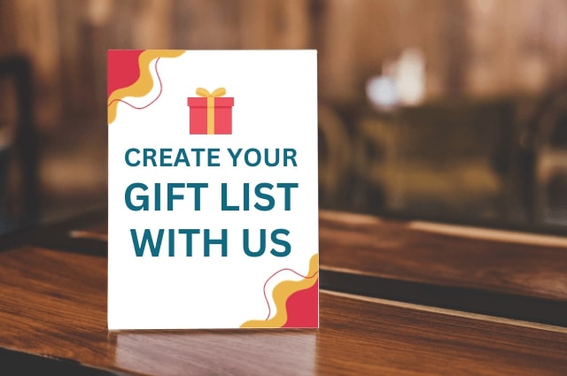 create your gift list with us