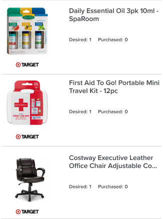 Dark leather watch, pink boutonniere, maroon bow tie, two entwined gold wedding rings and corsage scattered around wedding registry name.